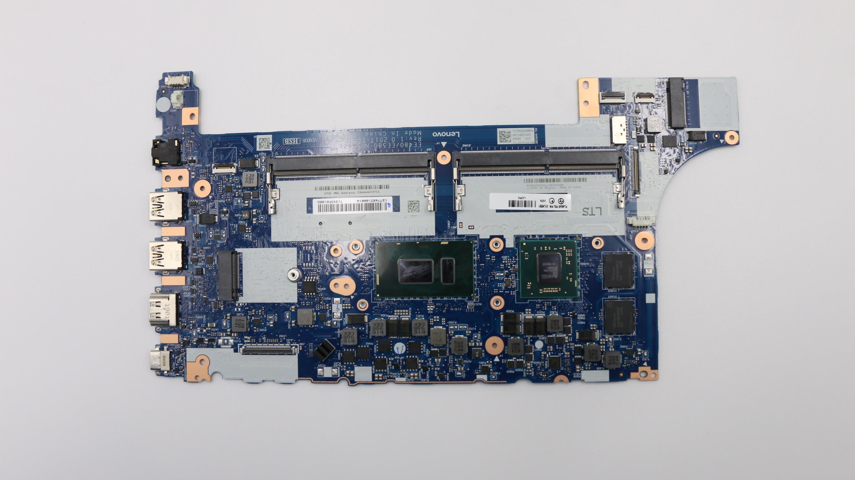 Tarjeta Madre para Lenovo Thinkpad E480, Type: 20KN, i7-8550U 550 2G DDR4 WIN YT , FRU: 01LW201