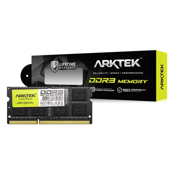 Memoria RAM, ArkTek, 8Gb DDR3-1600Mhz, PC3-10600, 1.5V, CL11, UDIMM, 240 pines, Cod: AKD3S8P1600