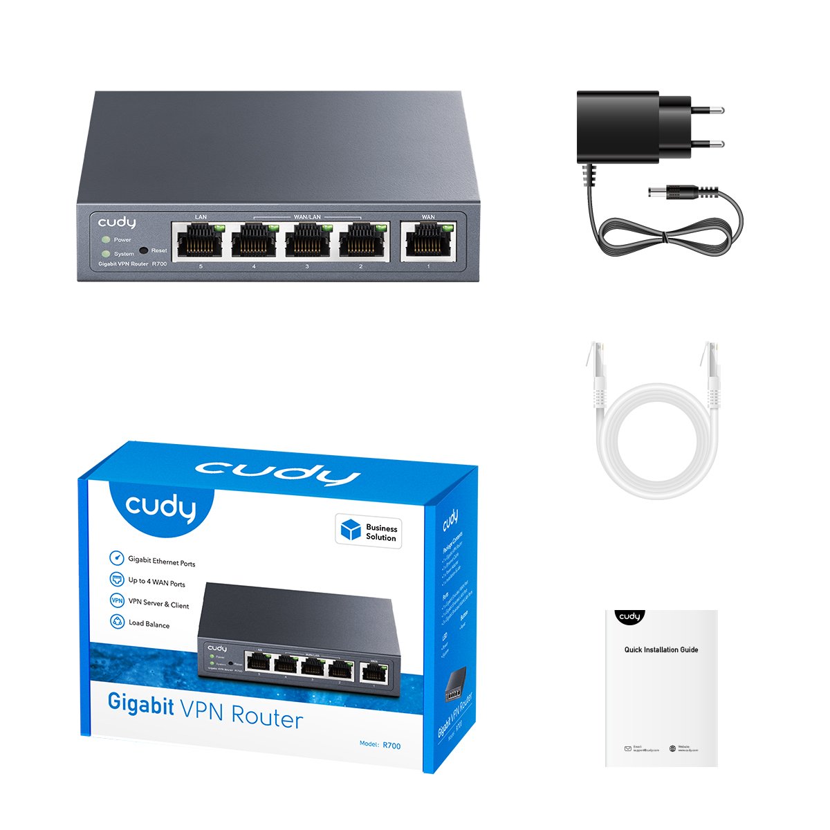 Router Multi-WAN Balanceador, Cortafuegos y VPN, Cudy R700