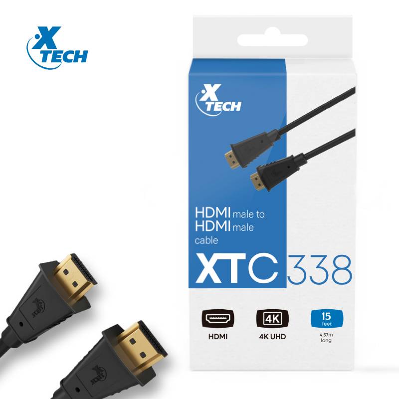 Cable HDMI Macho-HDMI Macho, 4.5mts, 4k, Xtech, XTC-338